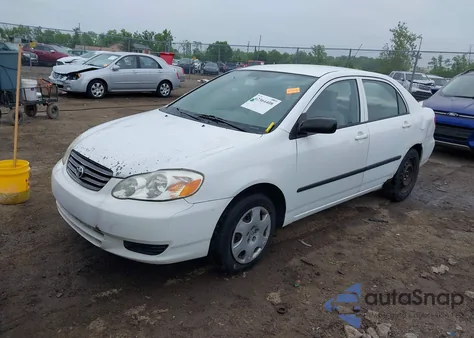 2003 Toyota Corolla Ce из США, поврежденный, VIN 1NXBR32E93Z096888